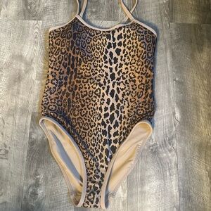 Leopard Print One-Piece Swimsuit Lainsnow